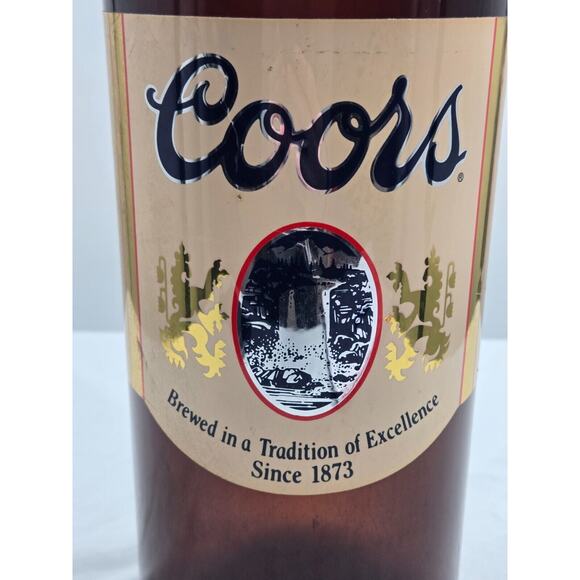 VINTAGE COORS LIGHT 23" BEER BOTTLE COIN CHANGE BANK‎ WITH REMOVABLE CAP Plastic - Picture 4 of 8